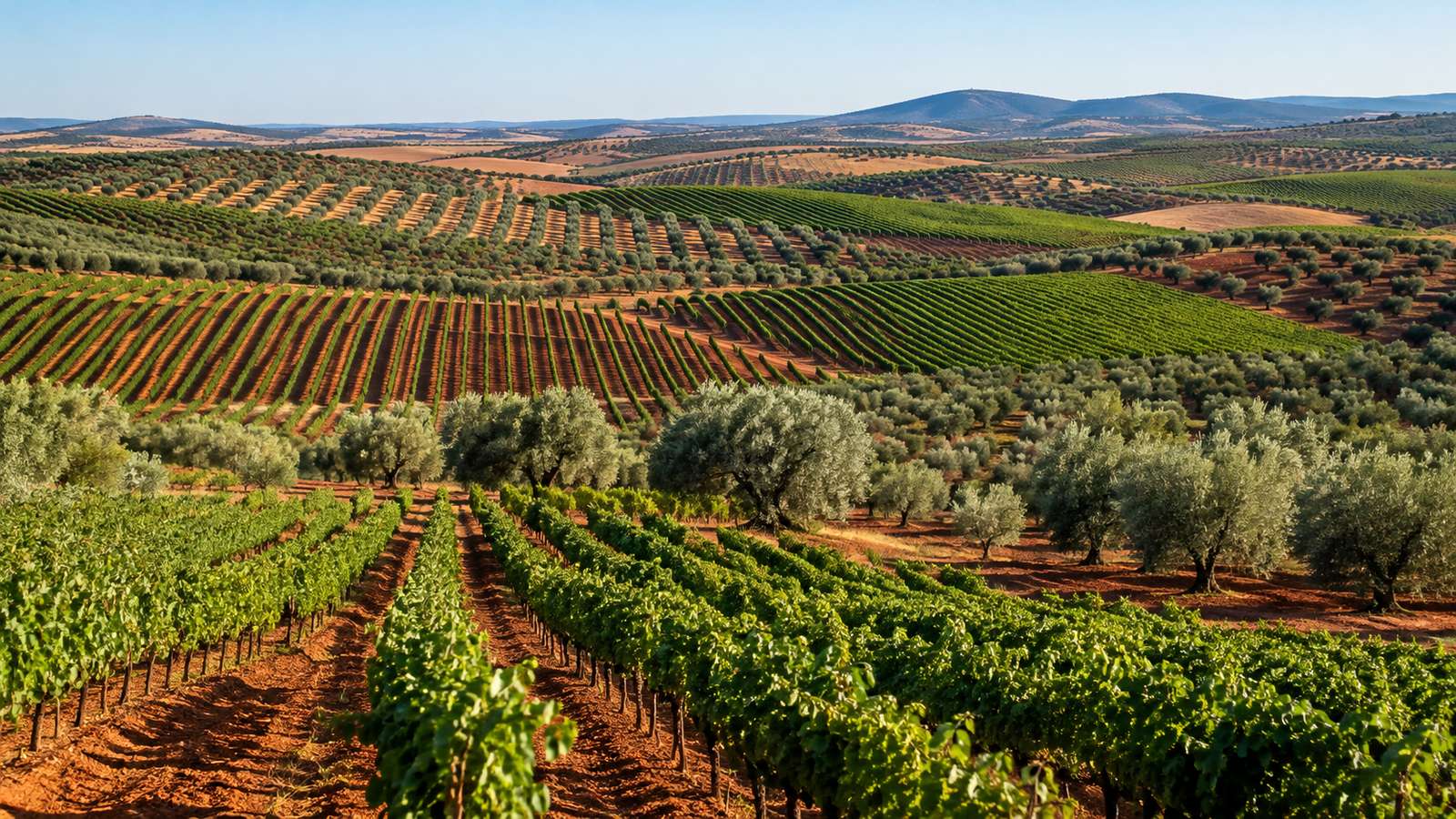 Tierra de Barros: fincas de olivar y viñedo en Badajoz