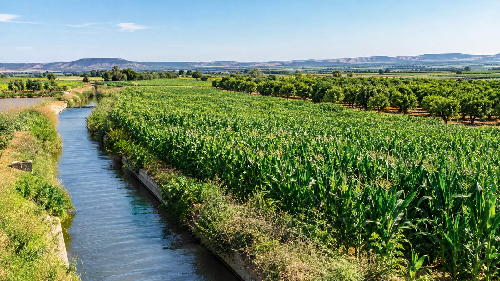 Fincas de regadío en las Vegas del Guadiana