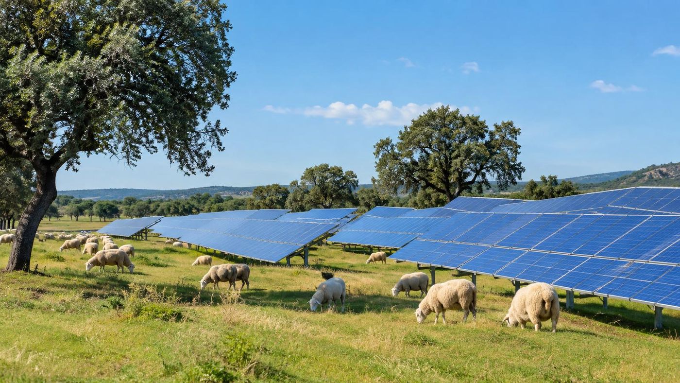 Placas solares en una finca rústica: arrendar a una fotovoltaica